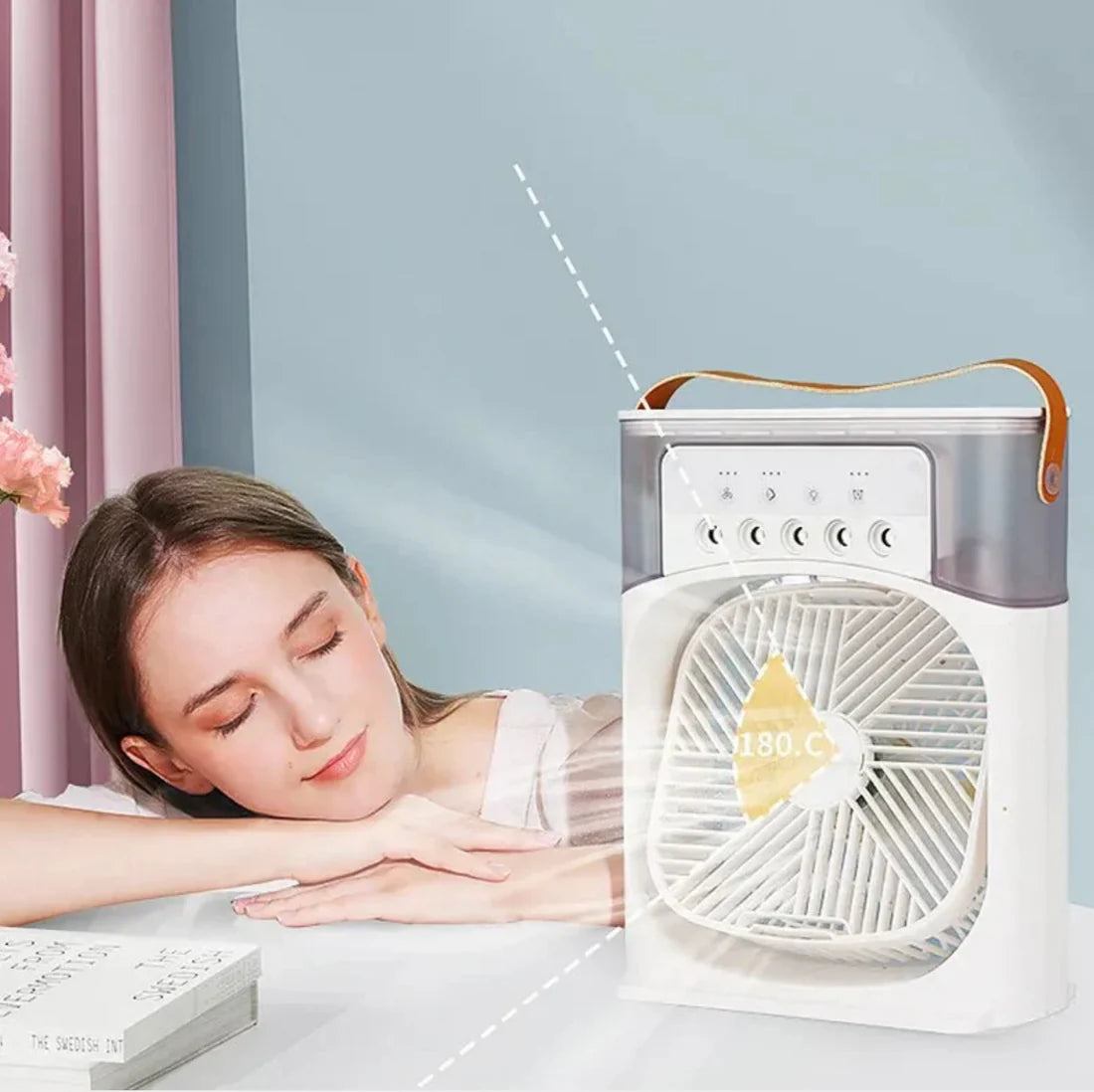 Ventilador Portatil Con Humidificador